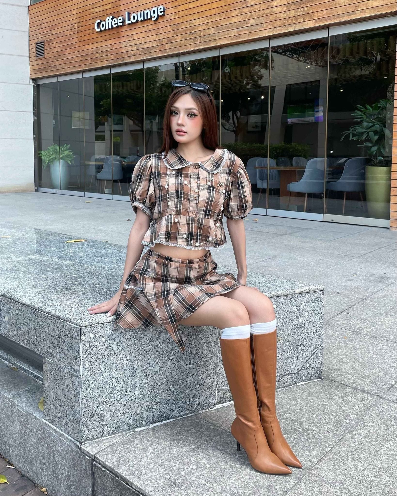  Set Caro Baby Doll CUPCAKE MADMIND - Màu Nâu 