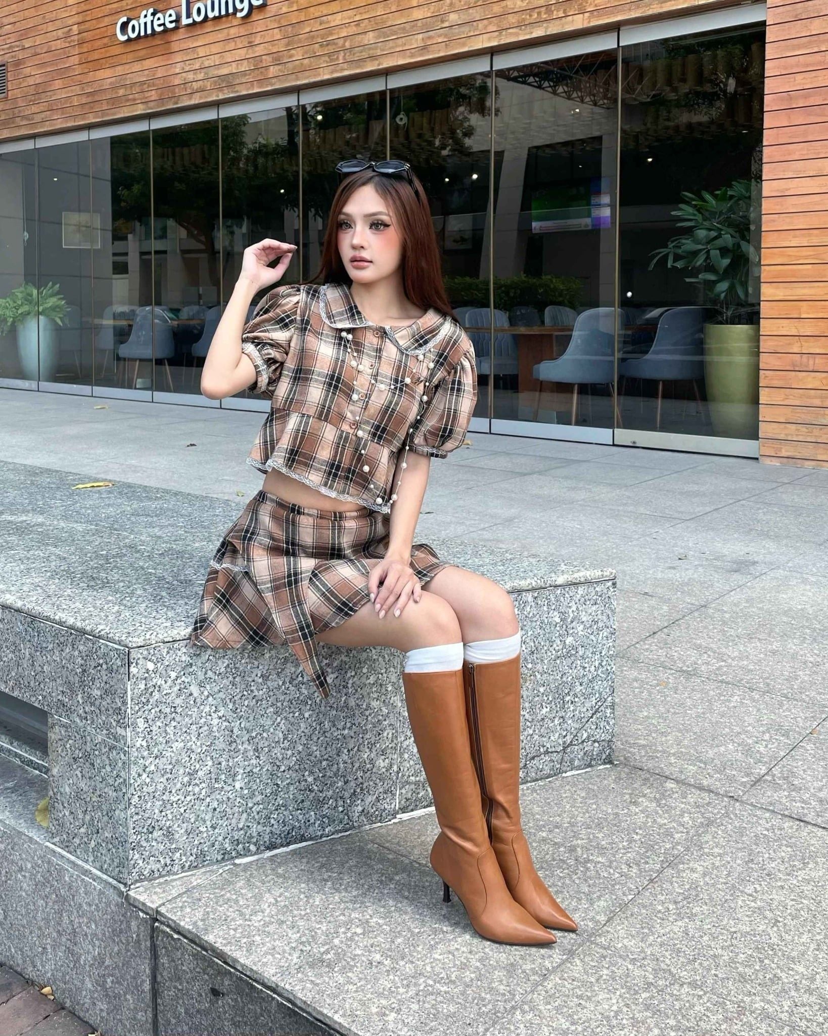  Set Caro Baby Doll CUPCAKE MADMIND - Màu Nâu 