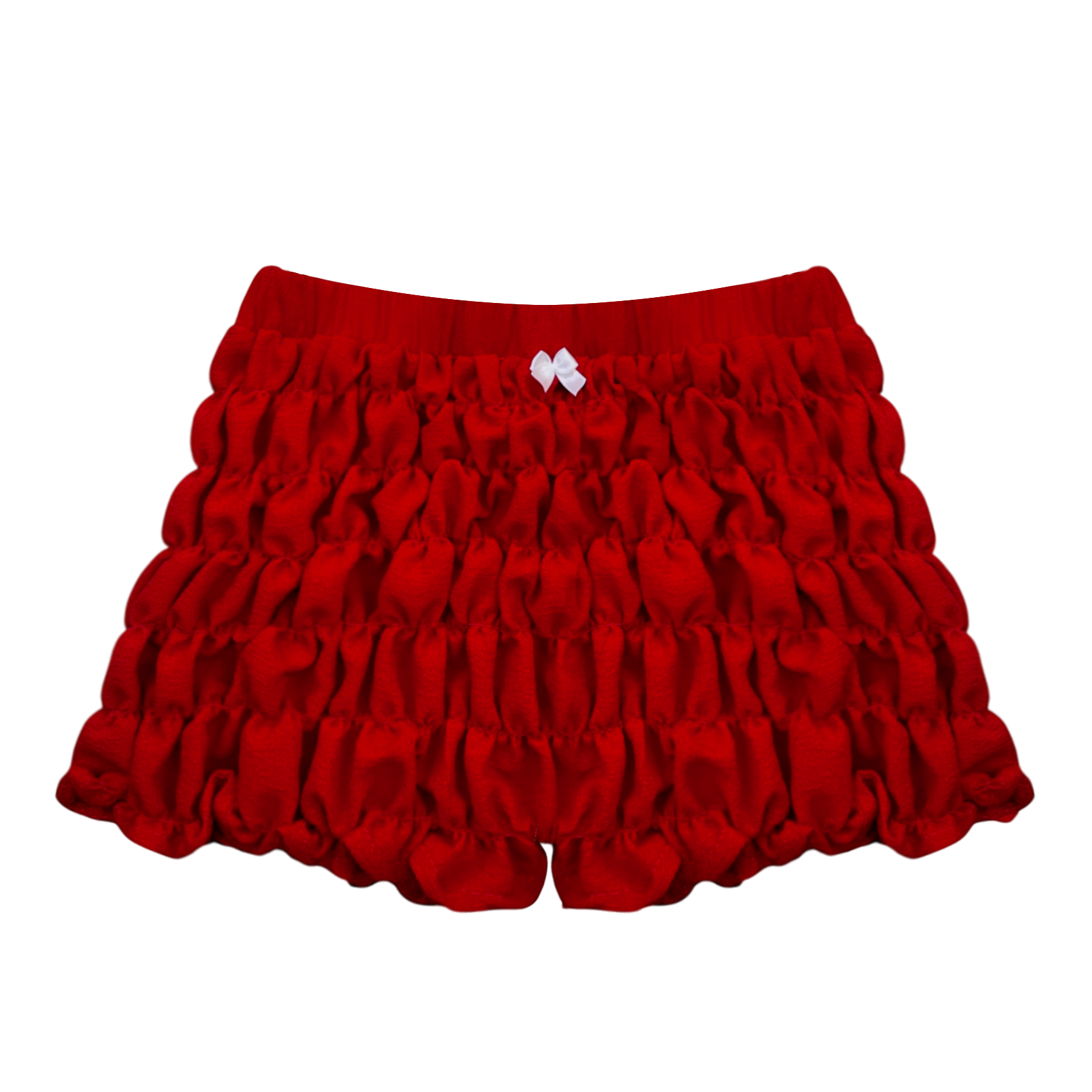  Quần Ngắn Nhún Thun Phối Nơ Hearty Short MADMIND - Màu Đỏ 