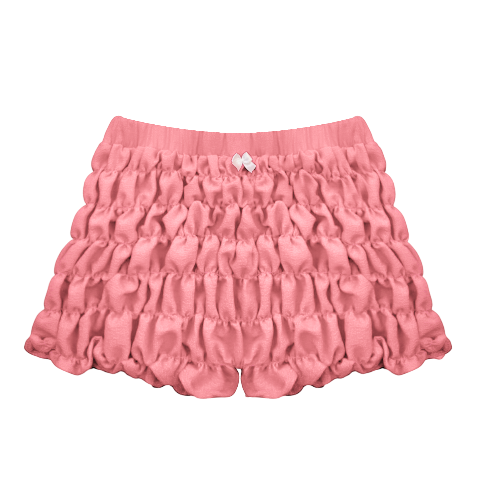  Quần Ngắn Nhún Thun Phối Nơ Hearty Short MADMIND - Màu Hồng 