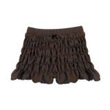  Quần Ngắn Nhún Thun Phối Nơ Hearty Short MADMIND - Màu Nâu 