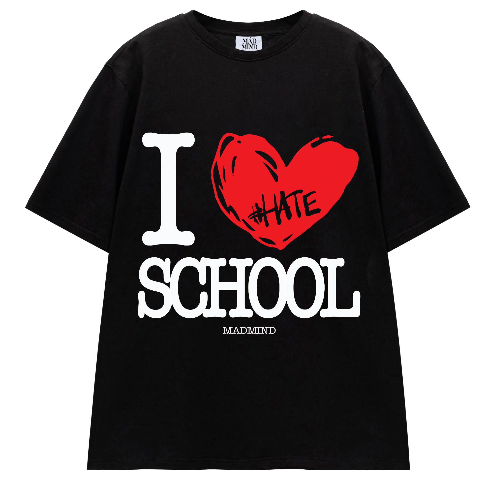  Áo Thun Ngắn Tay In Hình School Tshirt Madmind 100% Premium Cotton - Màu Đen 