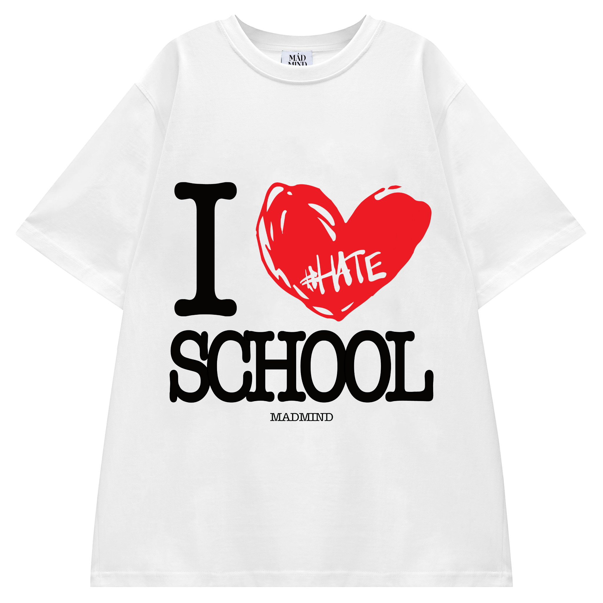  Áo Thun Ngắn Tay In Hình School Tshirt Madmind 100% Premium Cotton - Màu Trắng 