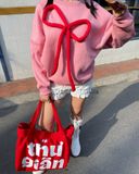  Áo Nữ Tay Dài BOWPOP MADMIND - Màu Hồng 