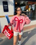  Áo Nữ Tay Dài BOWPOP MADMIND - Màu Hồng 