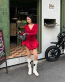  Đầm Thiết Kế Dáng Bí LUMY MADMIND - Màu Đỏ 