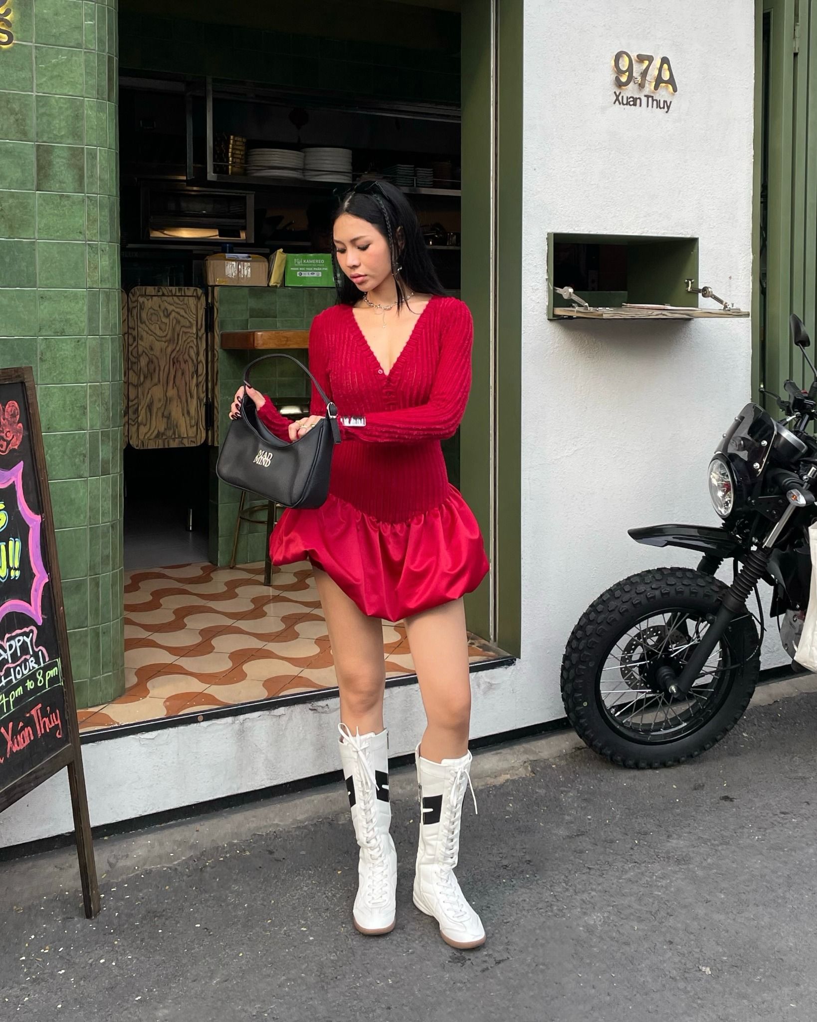  Đầm Thiết Kế Dáng Bí LUMY MADMIND - Màu Đỏ 