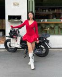  Đầm Thiết Kế Dáng Bí LUMY MADMIND - Màu Đỏ 