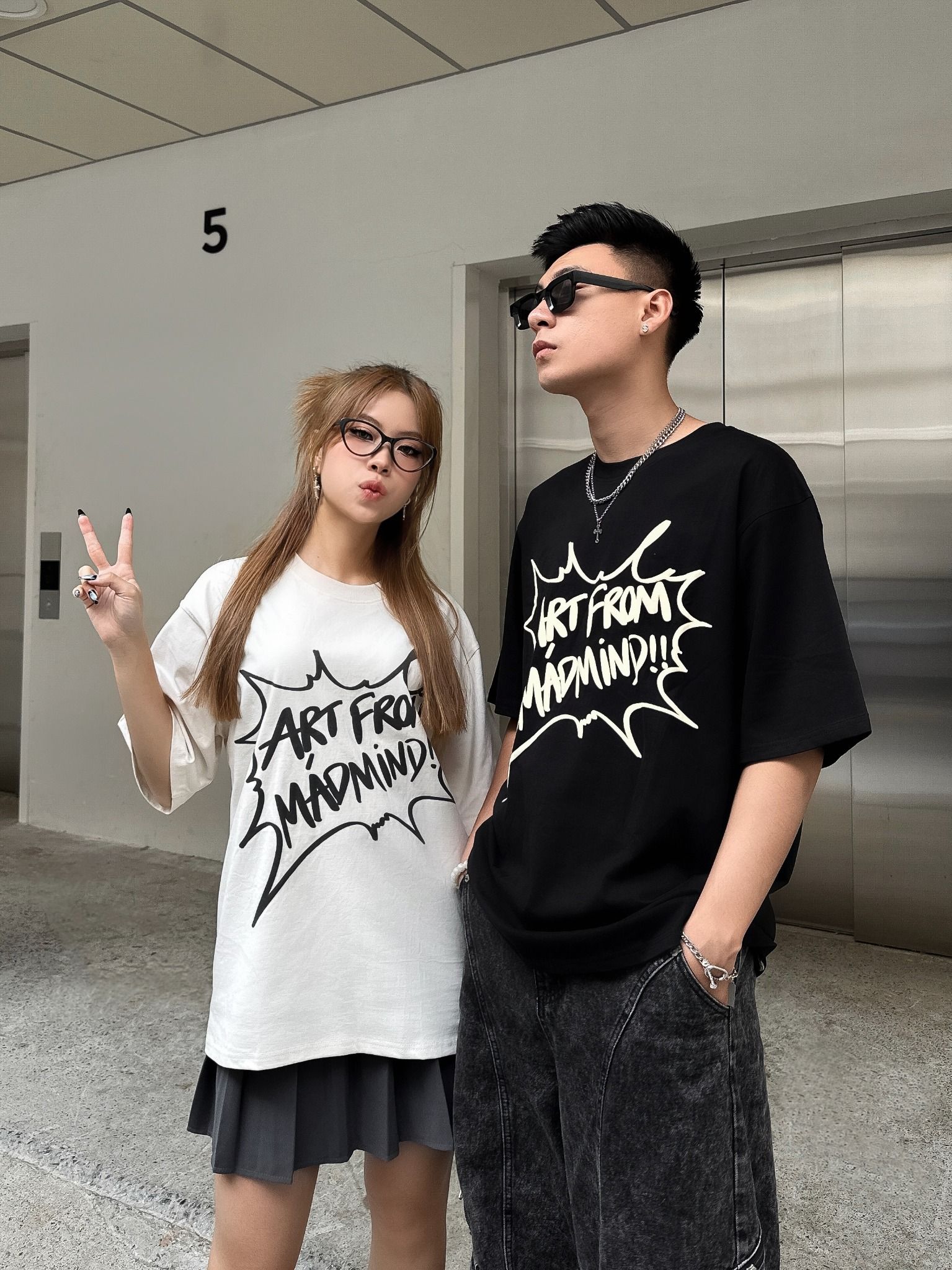  Áo Thun Ngắn Tay In Hình Art Tshirt Madmind 100% Premium Cotton - Màu Be 