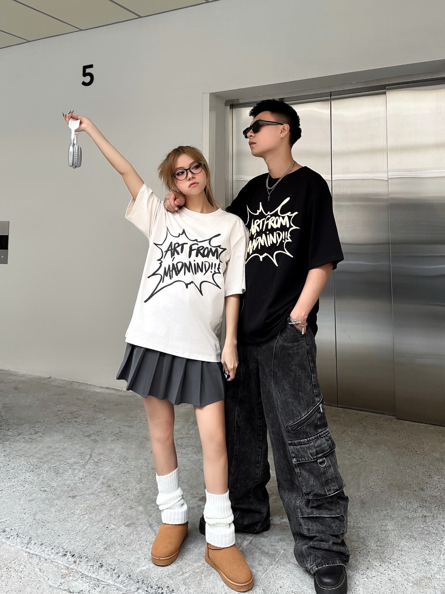  Áo Thun Ngắn Tay In Hình Art Tshirt Madmind 100% Premium Cotton - Màu Be 