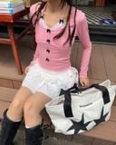  Áo Nữ Tay Dài BOWTIFUL MADMIND - Màu Hồng 