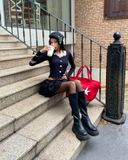  Áo Nữ Tay Dài BOWTIFUL MADMIND - Màu Đen 