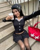  Áo Nữ Tay Dài BOWTIFUL MADMIND - Màu Đen 