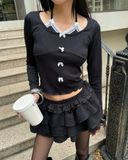  Áo Nữ Tay Dài BOWTIFUL MADMIND - Màu Đen 