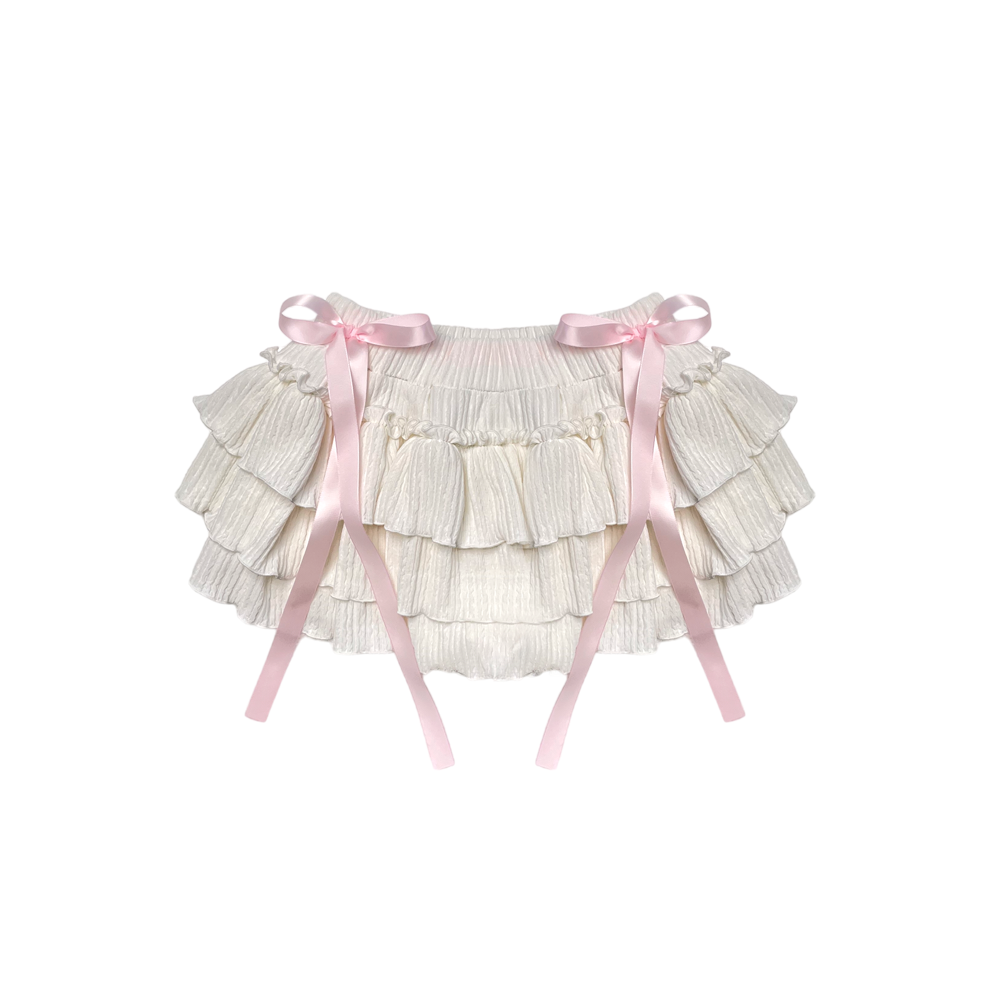  Váy Ngắn Xòe Tầng Có Quần Bảo Hộ Bowie Coquette Mini Skirt - Màu Trắng 