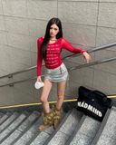  Chân Váy Nữ Ngắn Crystal Skirt MADMIND - Màu Bạc 