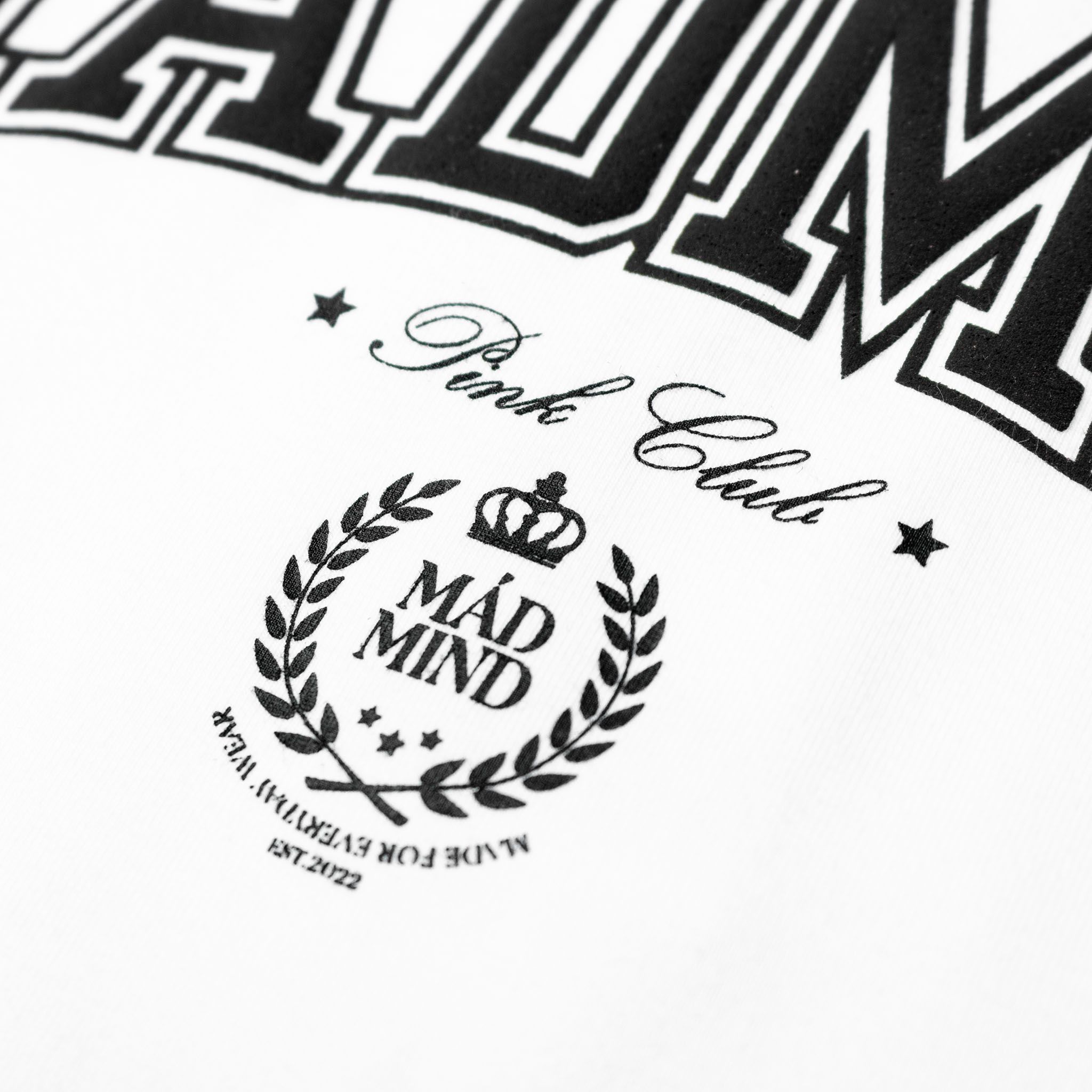  Áo Thun Form Baby ACA Madmind - Tay Ngắn Premium Cotton Màu Trắng 