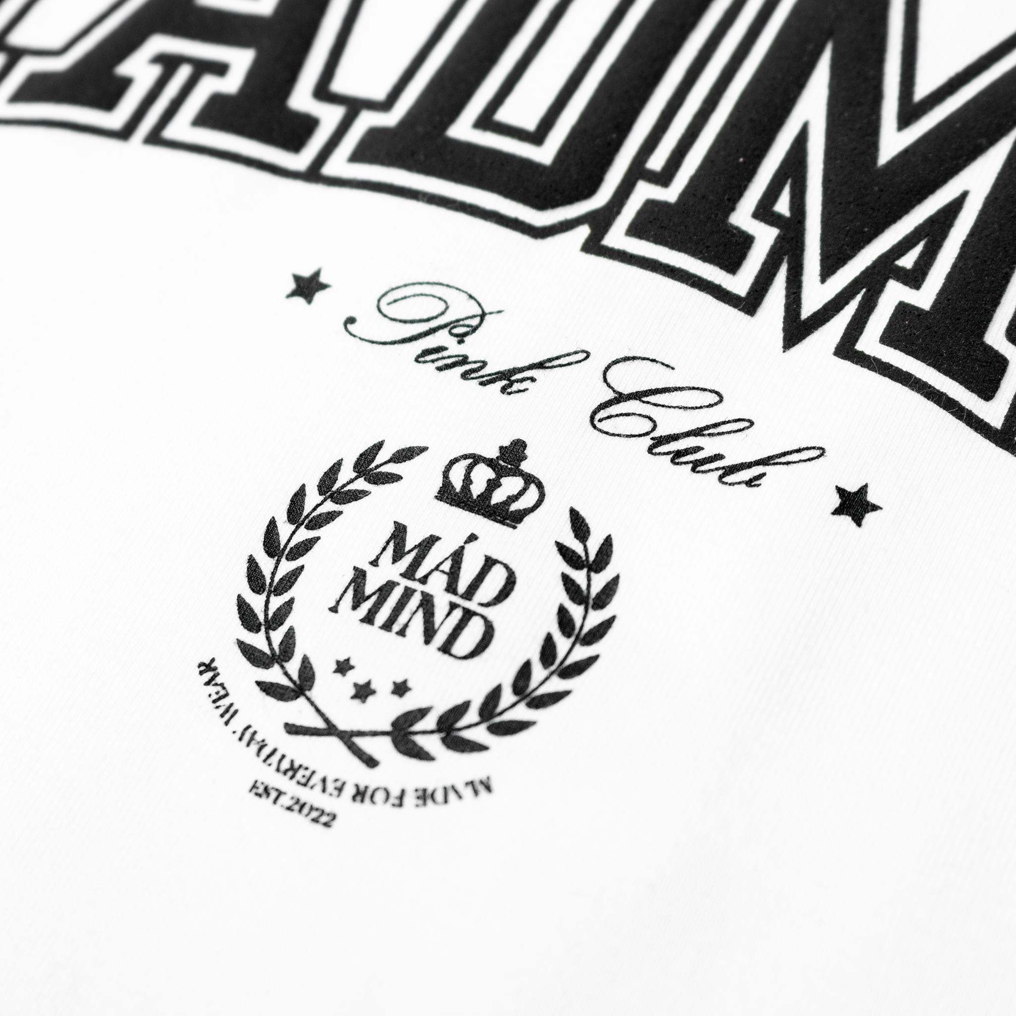  Áo Thun Form Boxy ACA Madmind - Tay Ngắn Premium Cotton Màu Trắng 