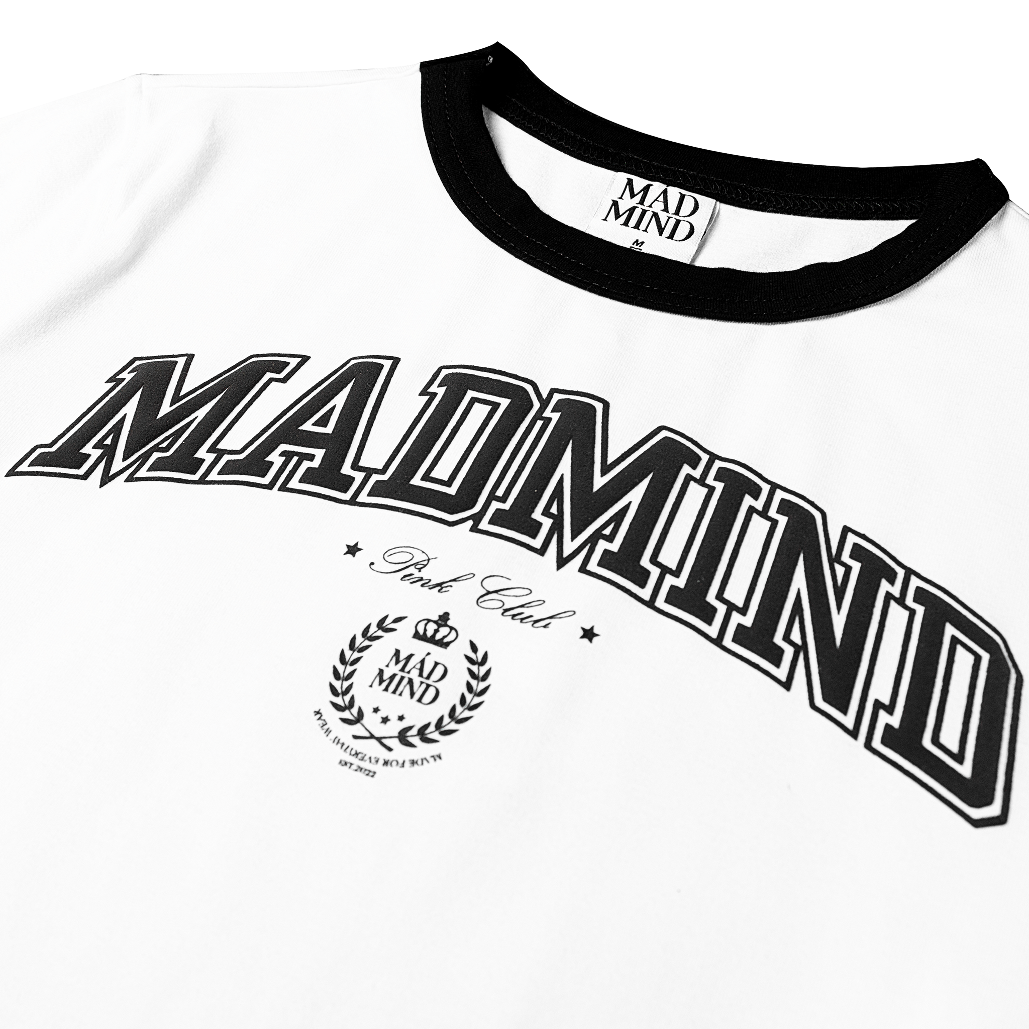  Áo Thun Form Boxy ACA Madmind - Tay Ngắn Premium Cotton Màu Trắng 