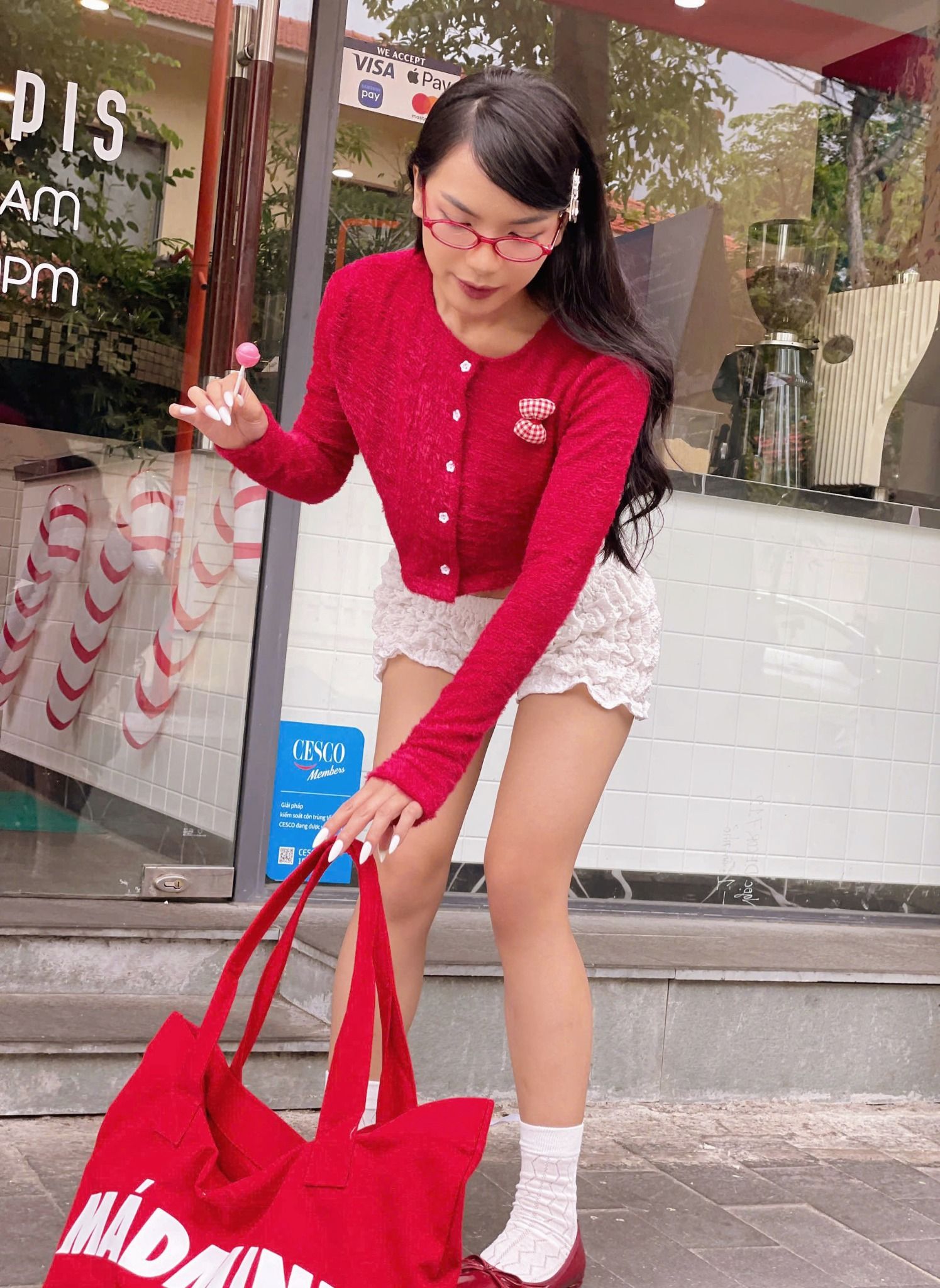  Áo Khoác Nữ MEOWGIC MADMIND - Màu Đỏ 