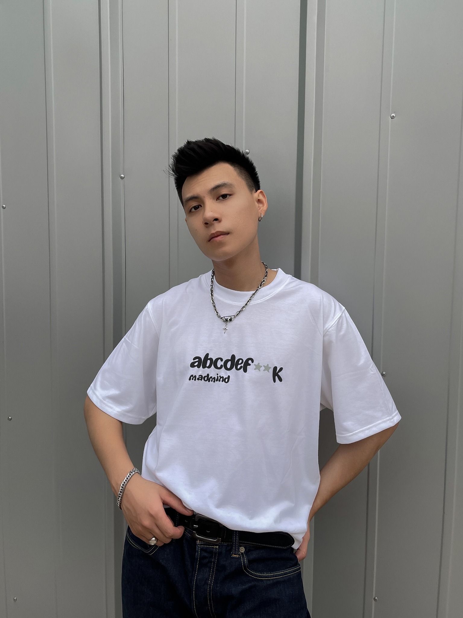  Áo Thun abcdef Madmind Màu Trắng 