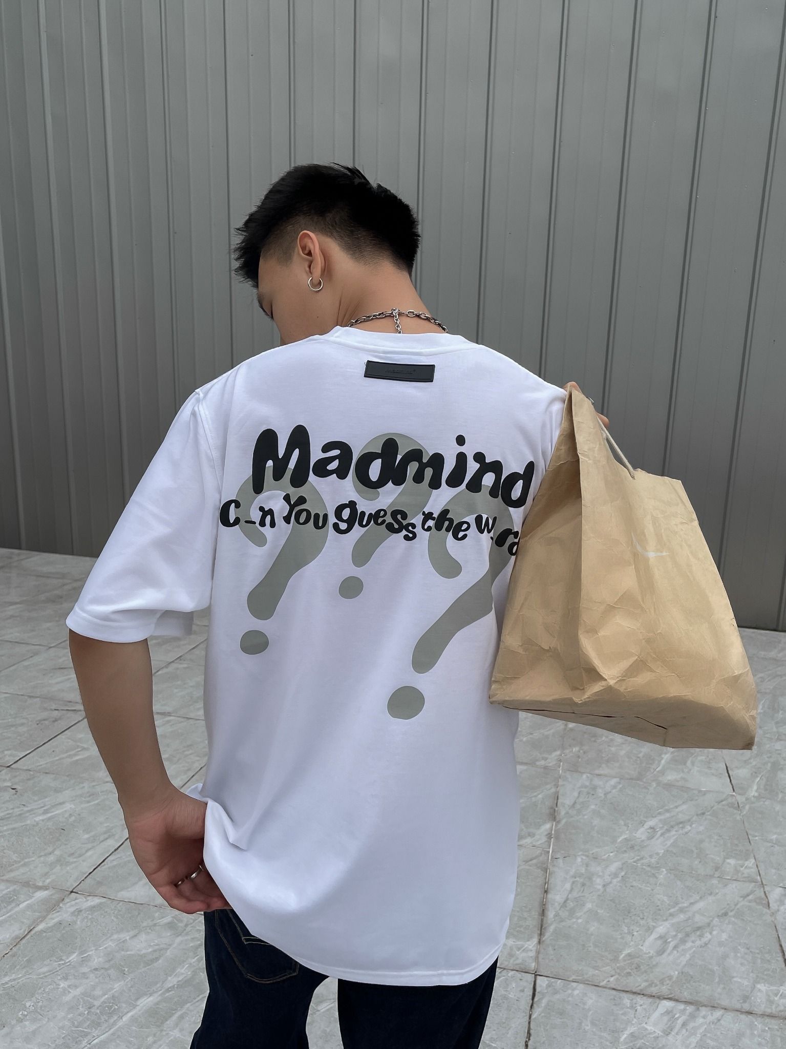  Áo Thun abcdef Madmind Màu Trắng 