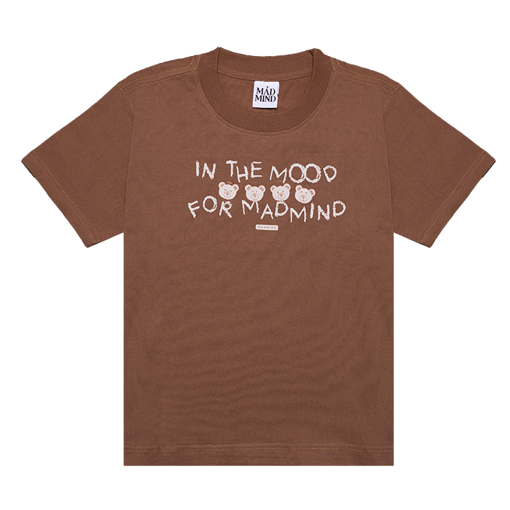  Áo Thun Form Baby Mood Brownii Madmind - Premium 100% Cotton 2 Chiều Màu Nâu 