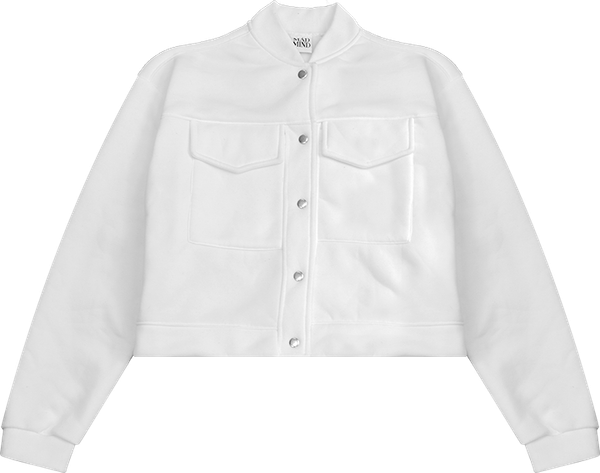  Áo Khoác Bomber Tay Dài Sang Trọng Cozy Bomber Jacket Madmind - Màu Trắng 