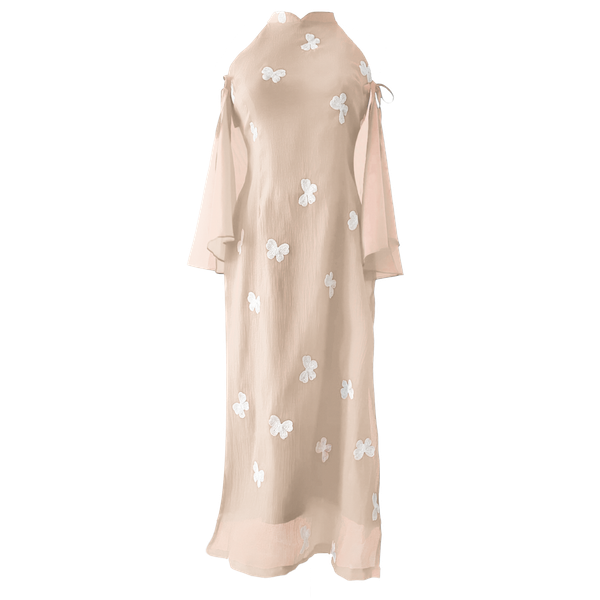  [ KÈM KHOÁC LỤA ] - Áo Dài Cách Tân Nữ Khiết Lam MADMIND - Màu Be 