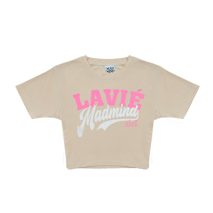  Áo Thun Lavie Croptop Madmind - Màu Be 