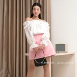  COMBO JIHAN Trắng - Áo Jiche + Váy Hani 