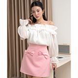  COMBO JIHAN Trắng - Áo Jiche + Váy Hani 