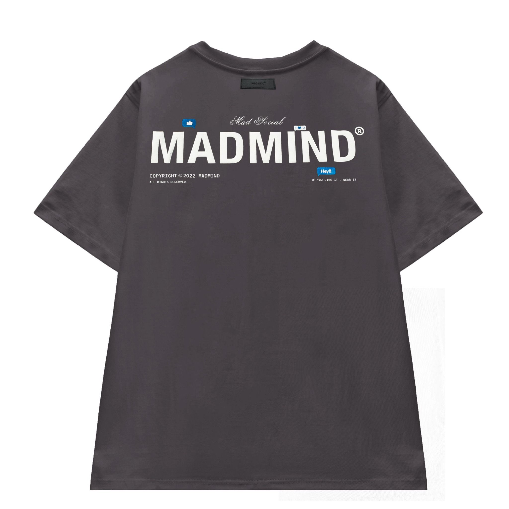  Áo Thun Essential Madmind Màu Xám, In Cao, Logo Lấp Lánh 