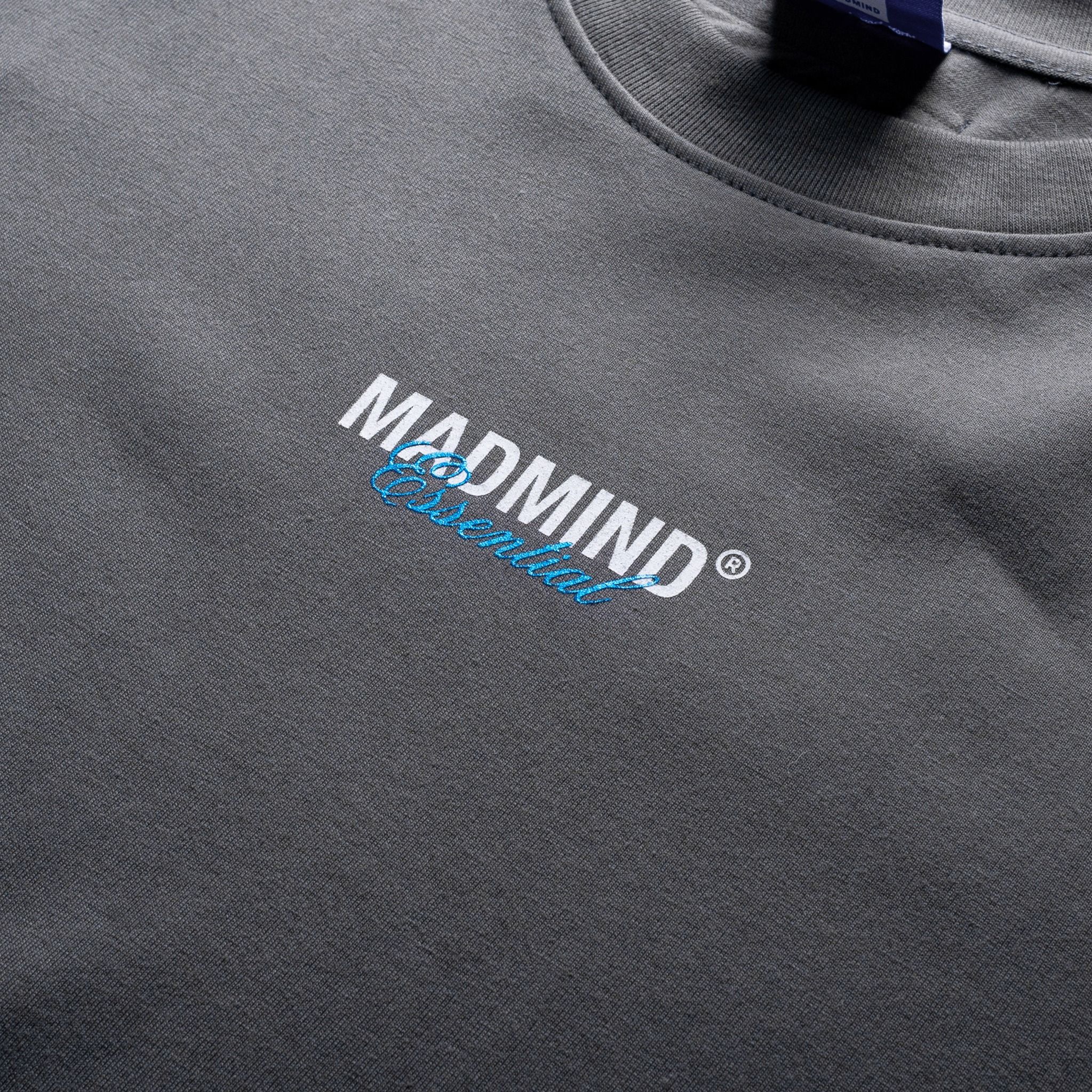  Áo Thun Essential Madmind Màu Xám, In Cao, Logo Lấp Lánh 