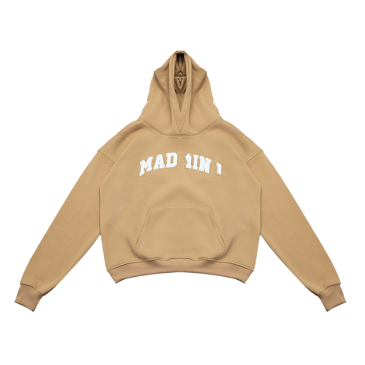  Áo Hoodie Tay Dài Thêu Chữ, Nỉ Bông Ripped Logo Hoodie - Màu Cacao 