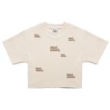  Áo Thun In Nổi Round Croptop Madmind - Màu Be 