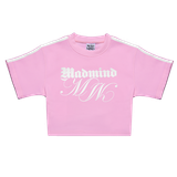  Áo Thun Croptop Phối 2 Sọc Double M Croptop Madmind - Màu Hồng 