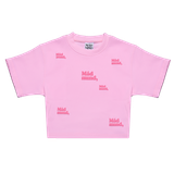  Áo Thun In Nổi Round Croptop Madmind - Màu Hồng 