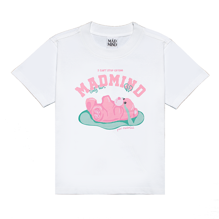  Áo Thun Form Baby Cry Pinkii Madmind - Premium 100% Cotton 2 Chiều Màu Trắng 