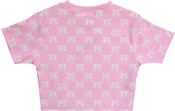  Áo Thun Croptop Monogram Madmind - Hồng 