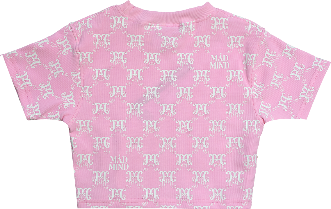  Áo Thun Croptop Monogram Madmind - Hồng 