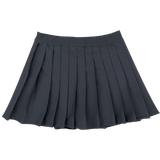  Chân Váy Kaki Xếp Ly Pleated Mini Skirt Cao Cấp  - Màu Xám 