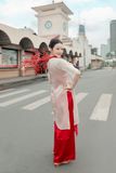  Áo Dài Cách Tân Nữ Yên Hoa MADMIND - Màu Đỏ 
