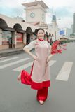  Áo Dài Cách Tân Nữ Yên Hoa MADMIND - Màu Đỏ 