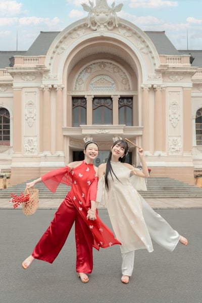  [ KÈM KHOÁC LỤA ] - Áo Dài Cách Tân Nữ Khiết Lam MADMIND - Màu Be 