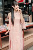  [ KÈM KHOÁC LỤA ] - Áo Dài Cách Tân Nữ Khiết Lam MADMIND - Màu Hồng 