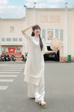  Áo Dài Cách Tân Nữ Yên Hoa MADMIND - Màu Be 