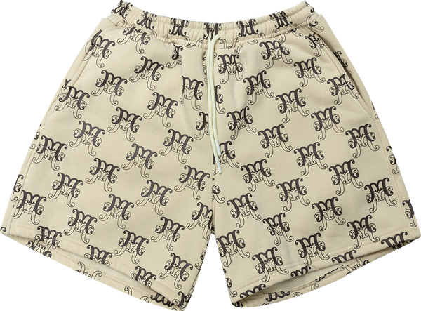  Quần Shorts Nỉ Bông Monogram - Màu Be 