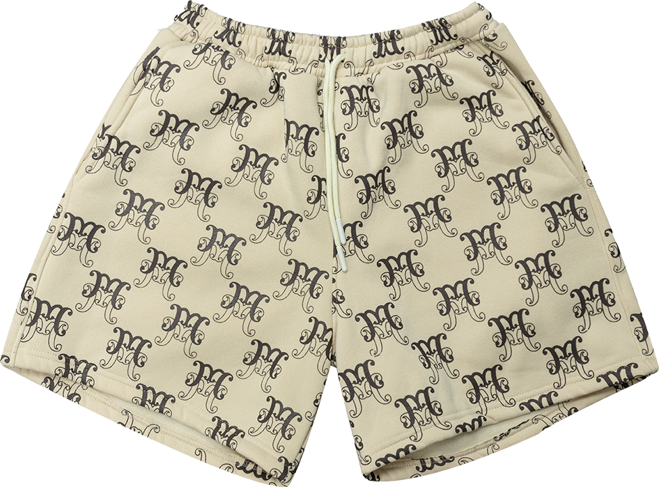  Quần Shorts Nỉ Bông Monogram - Màu Be 