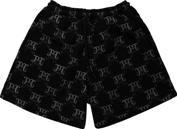  Quần Shorts Nỉ Bông Monogram - Màu Đen 
